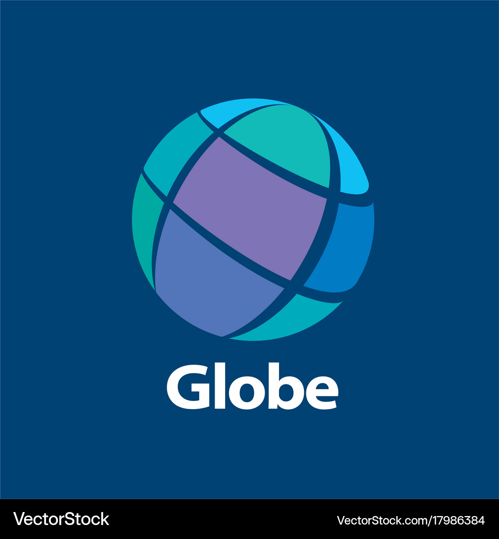 Template logo design globe Royalty Free Vector Image