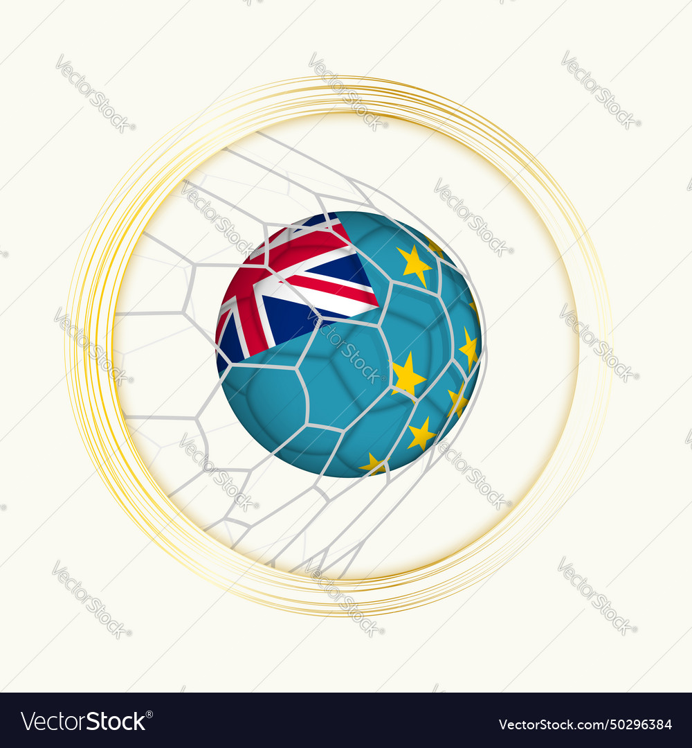 Tuvalu Scoring Tor abstraktes Fußballsymbol