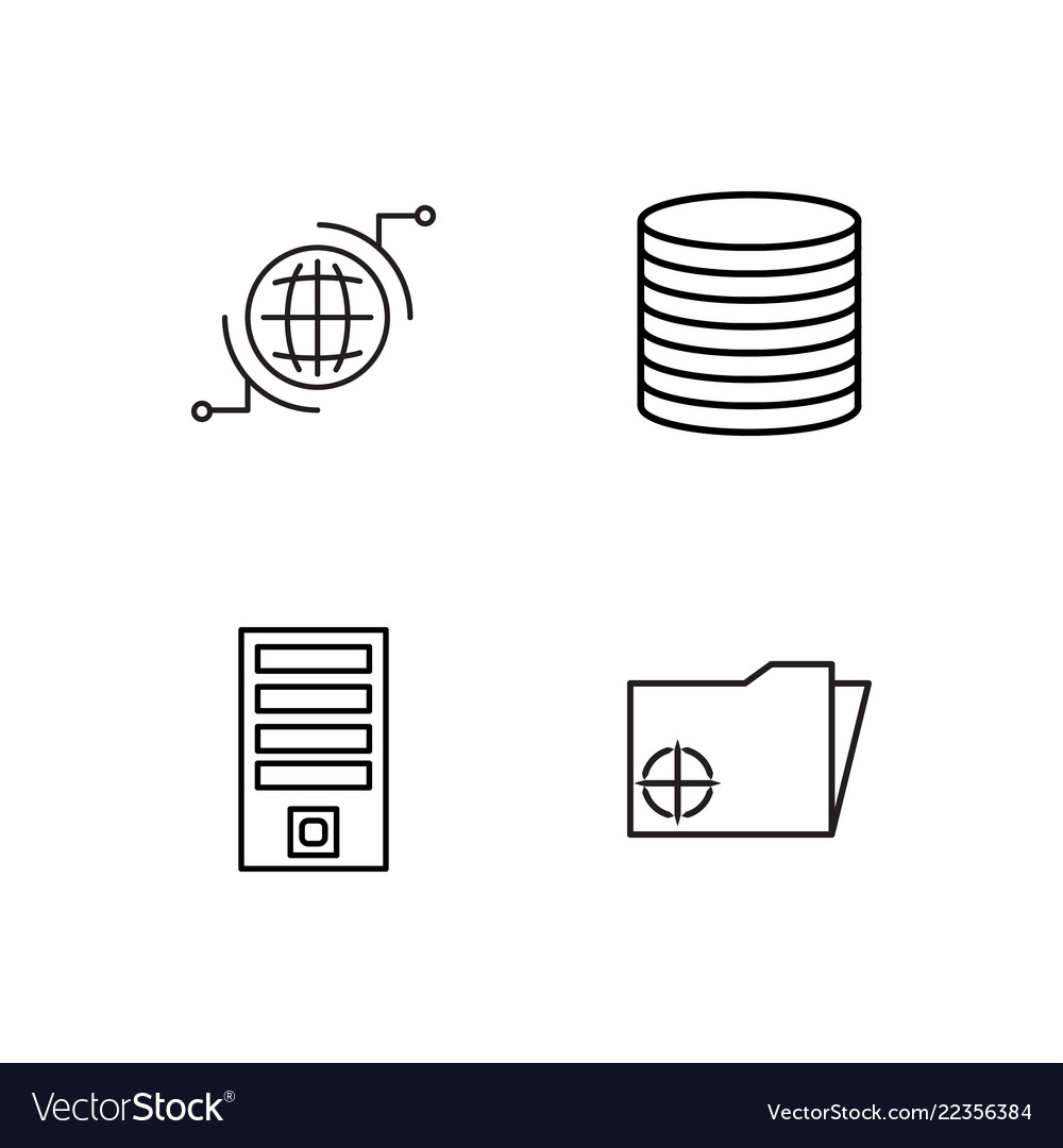 Web simple outlined icons set