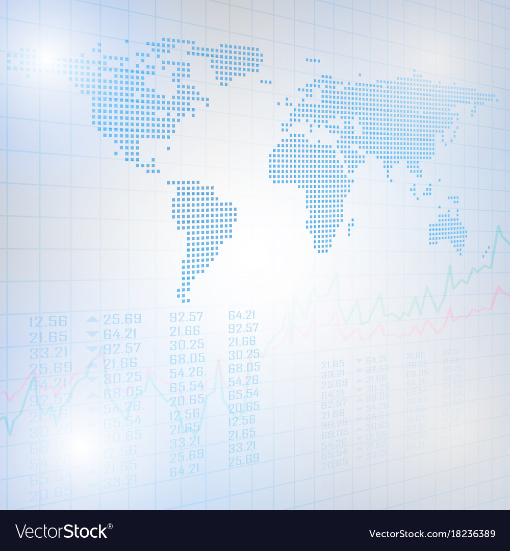 Abstract financial chart with uptrend line graph