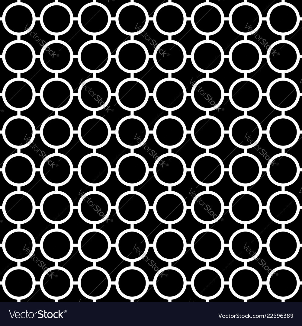 Cellular seamless pattern with connected circles vector image Cellular seamless pattern with connected circles