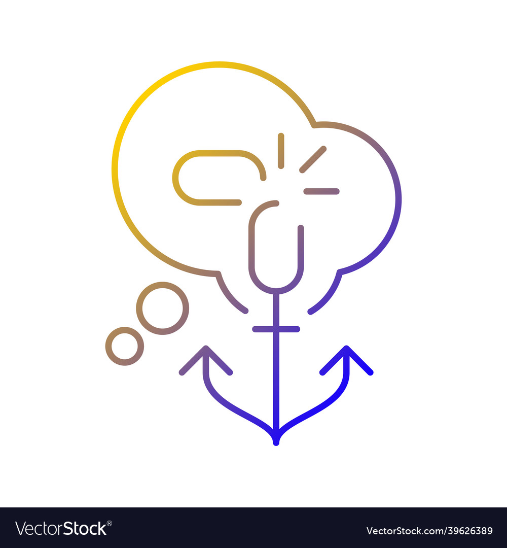Getting rid of biases gradient linear icon vector image Getting rid of biases gradient linear icon