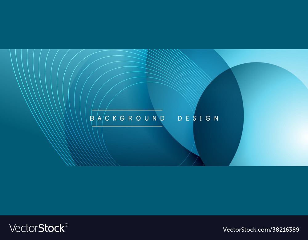 Gradient circles with shadows techno vector image Gradient circles with shadows techno