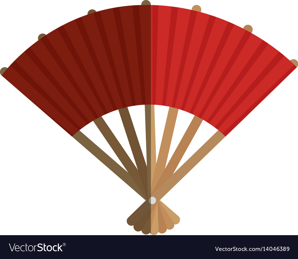 Japanese culture fan icon Royalty Free Vector Image