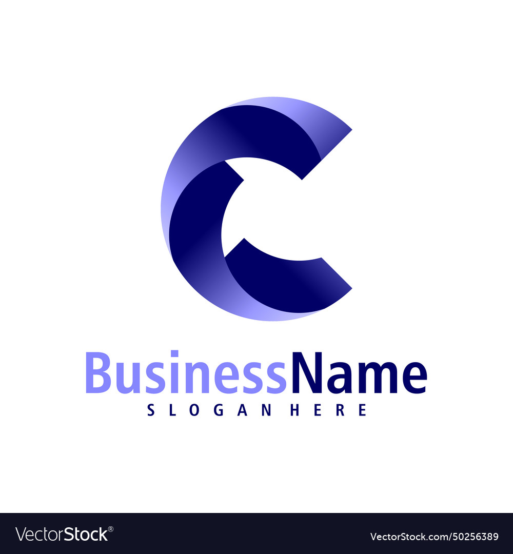 Letter c logo design creative initial Royalty Free Vector