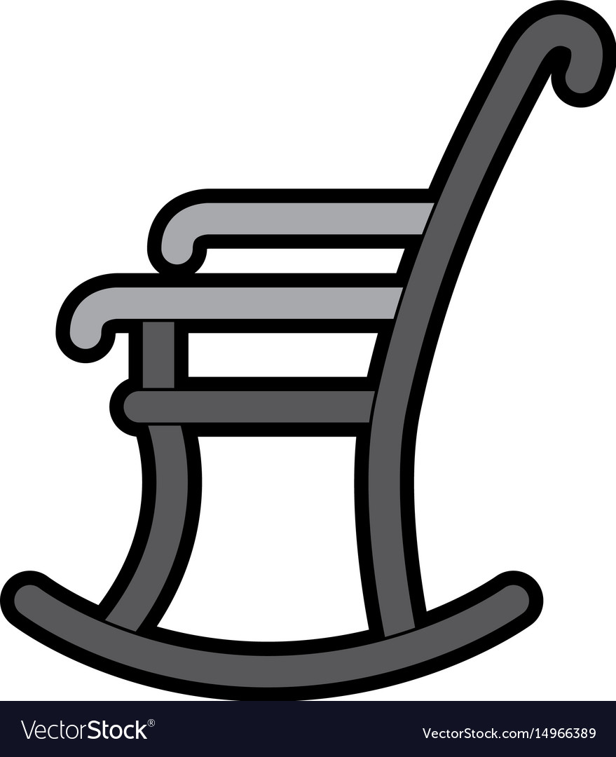 Rocking chair isolated icon Royalty Free Vector Image