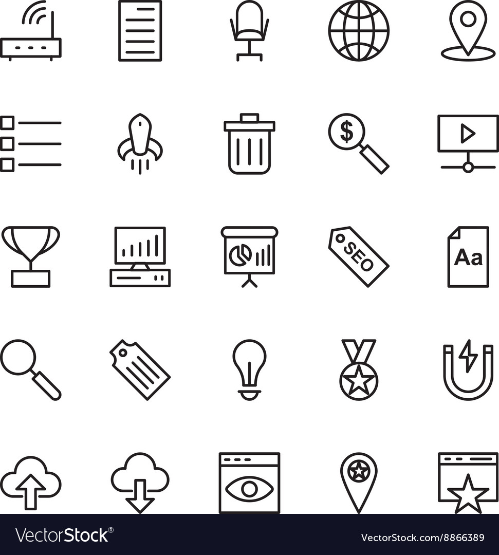 Seo and marketing outline icons 4
