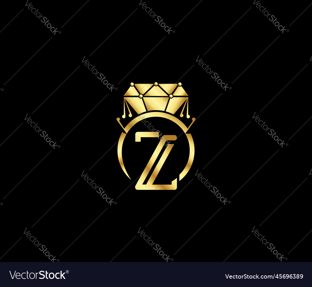 Z letter creative diamond luxury modern logo