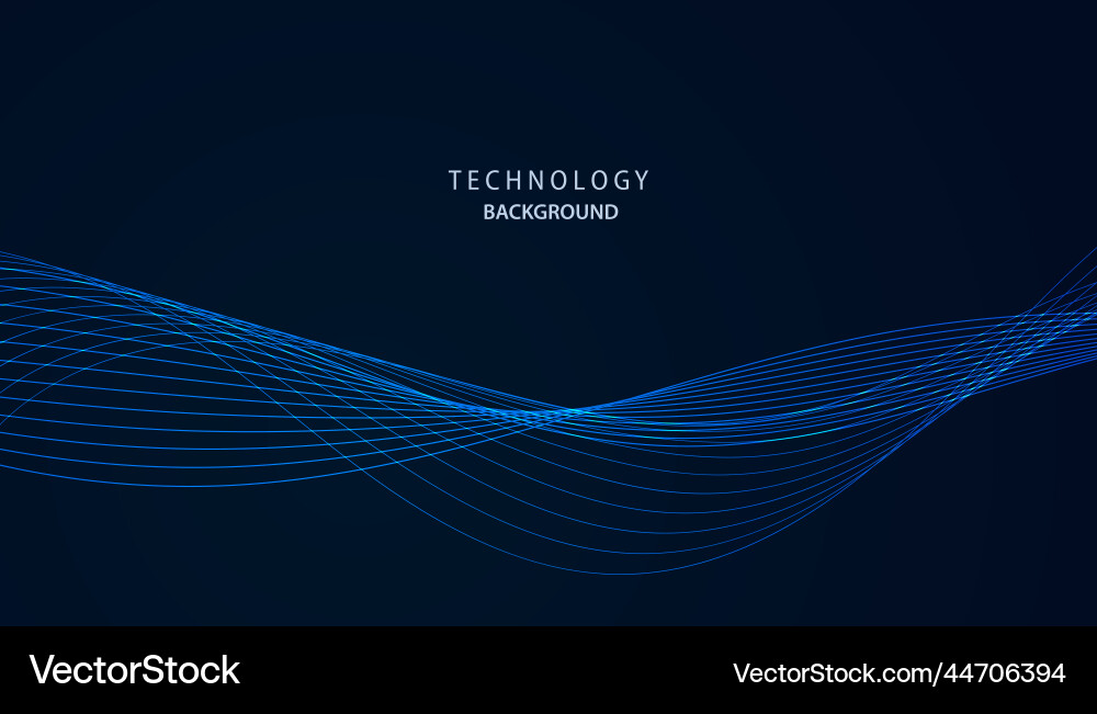 Abstract wave beautiful lines concept technology Vector Image