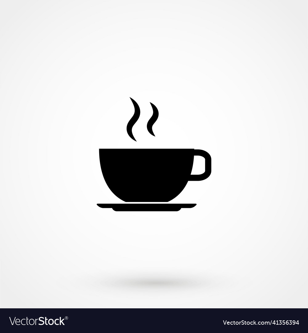 Coffee cup icon on white background