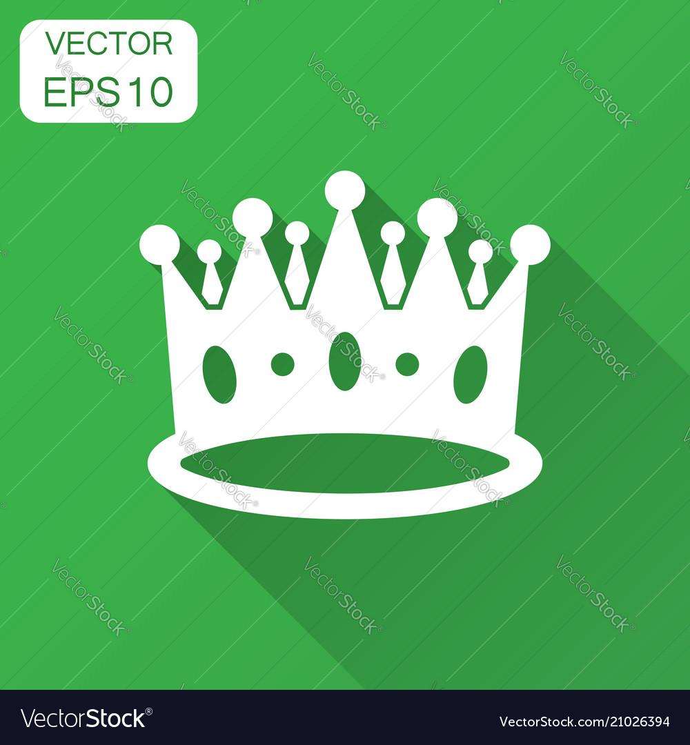 Crown diadem icon in flat style royalty