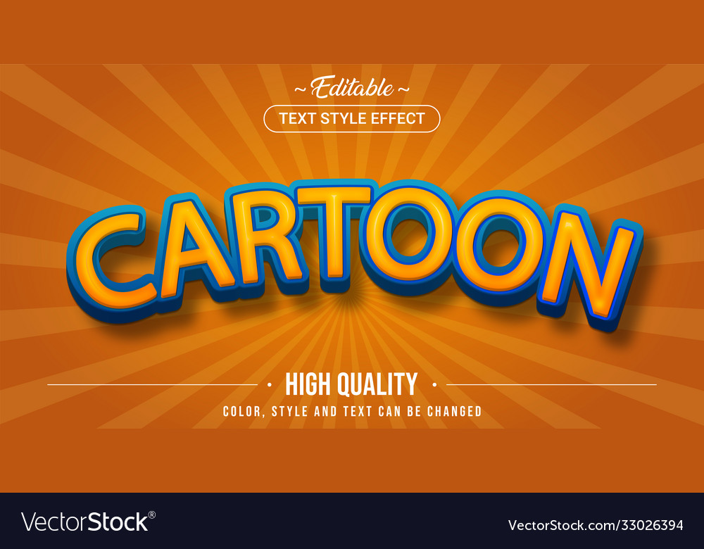 Editierbarer Textstileffekt - Cartoon Thema vector image Editierbarer Textstileffekt - Cartoon Thema