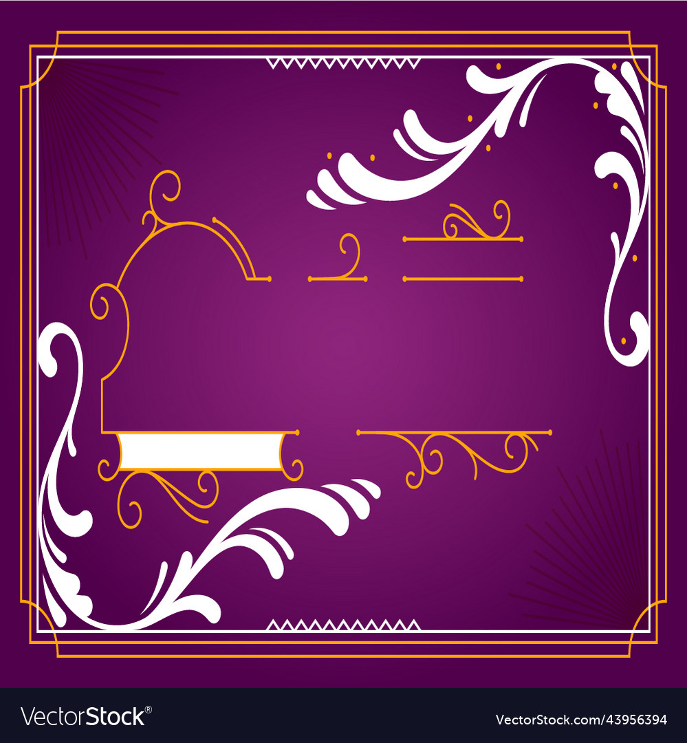Flower frame pattern with background