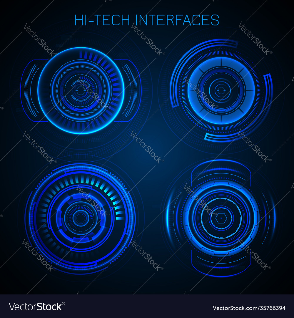 Futuristic hud interface