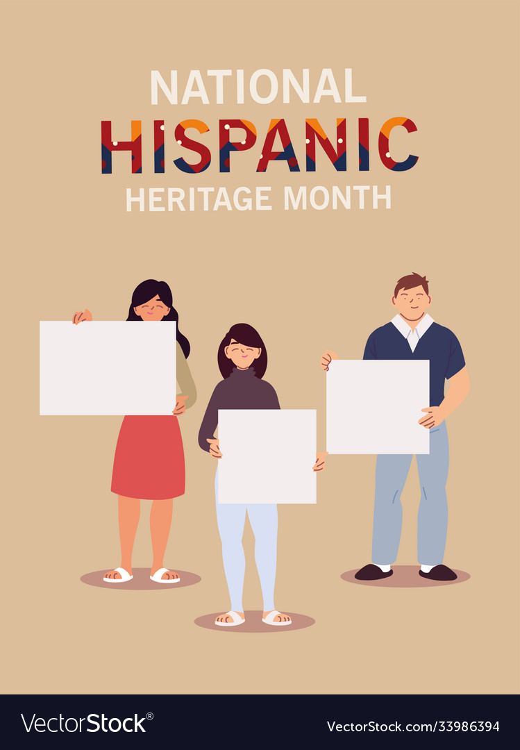 National hispanic heritage month with latin women