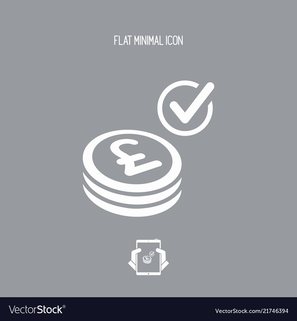 Payment checking icon - sterling