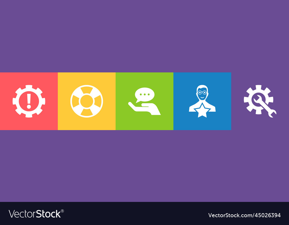 Problem icons infographic design template vector image Problem icons infographic design template
