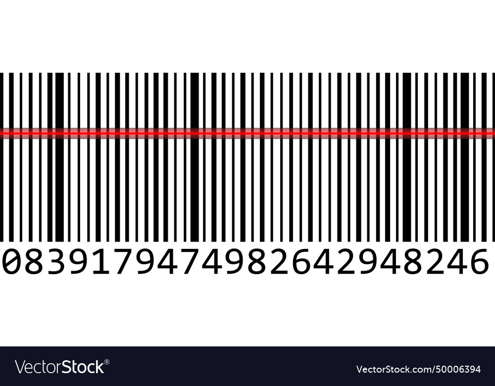 Realistic bar code icon sample of sign