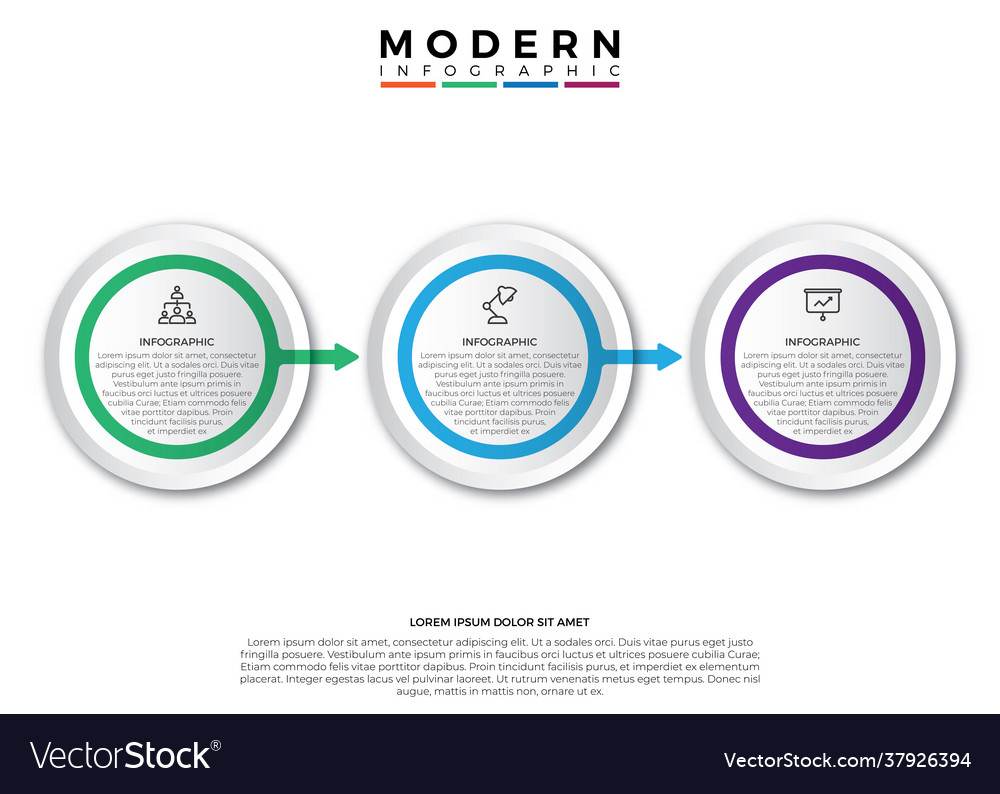 Thin line minimal infographic design template