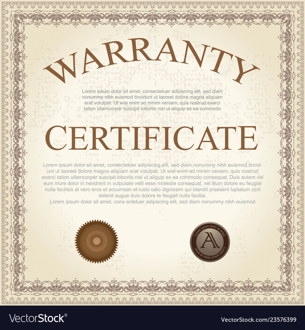 Certificate Template Royalty Free Vector Image