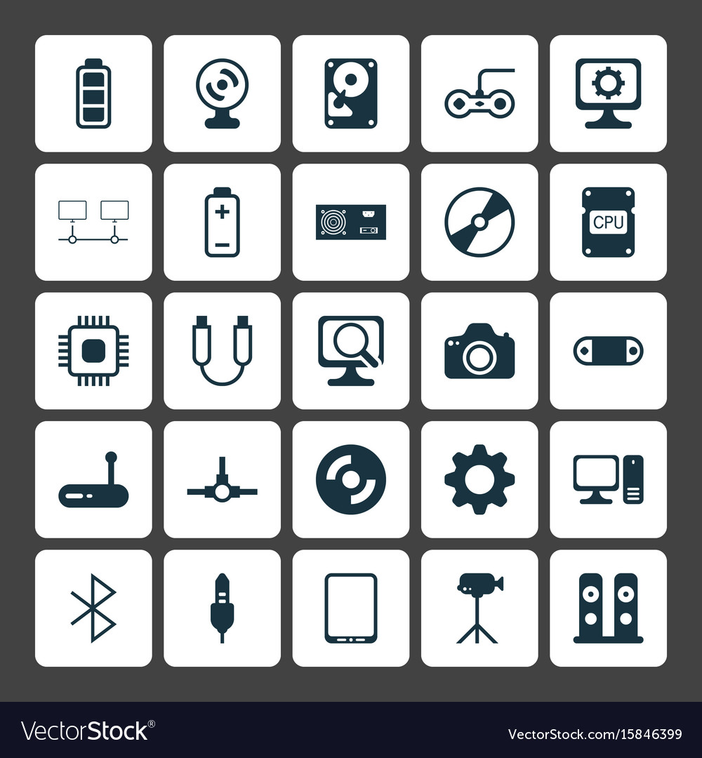 Computer icons set collection of desktop