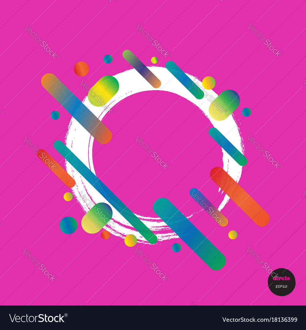 Design colorful circles elements template frame