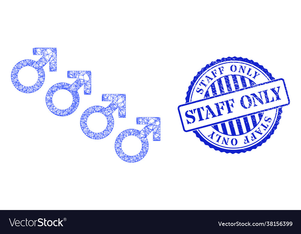 Distress staff only stamp seal and network male