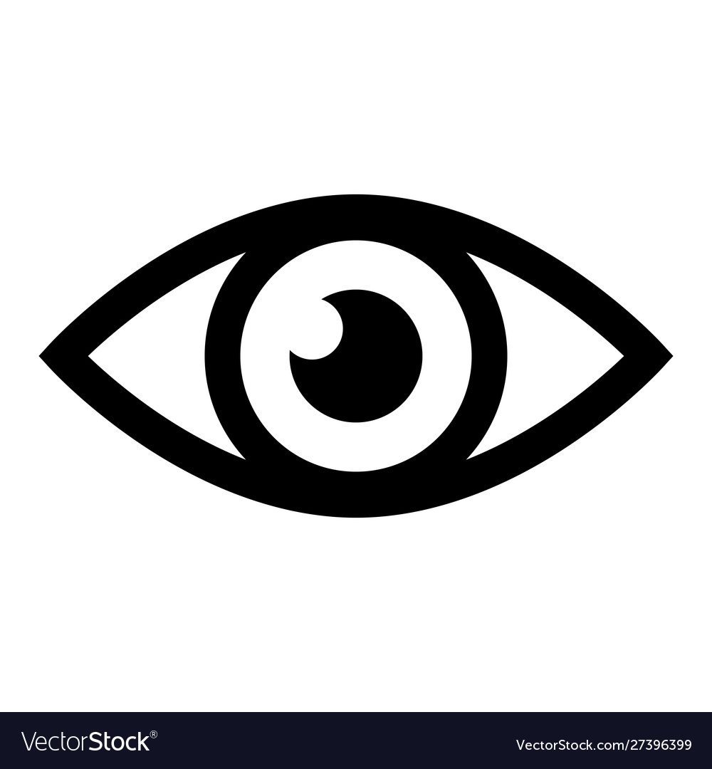 Eye icon on white background Royalty Free Vector Image