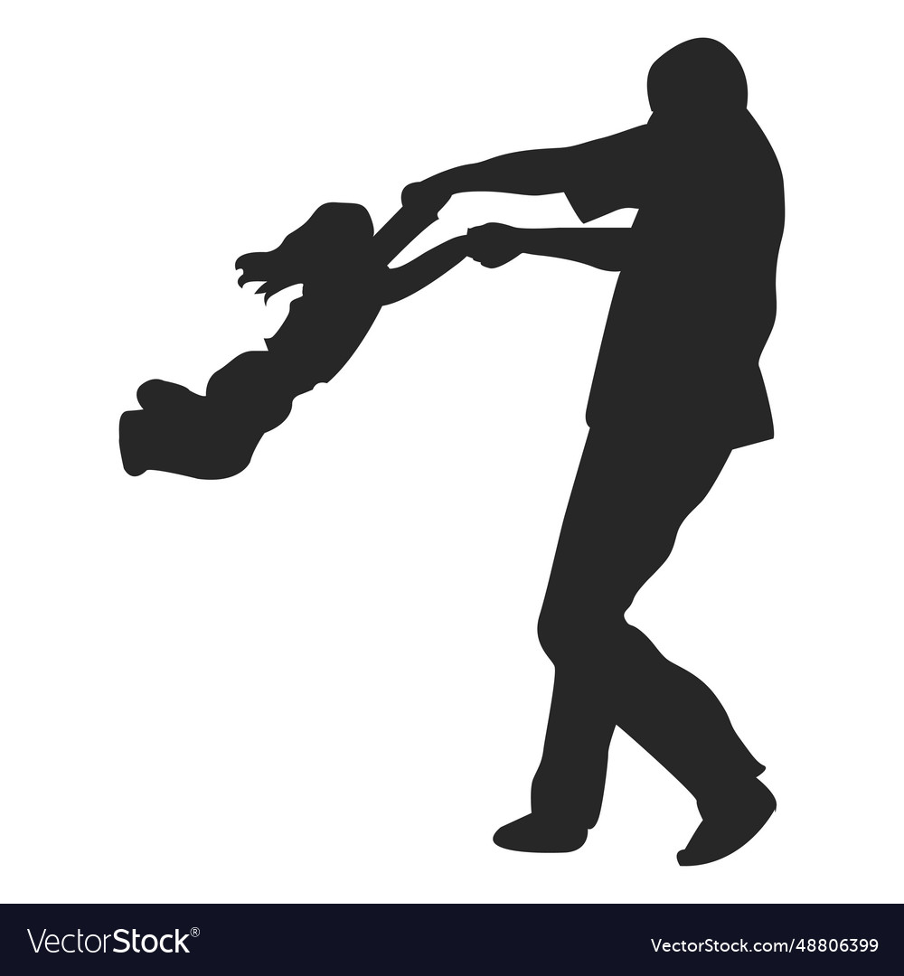 Father daughter playing Royalty Free Vector Image