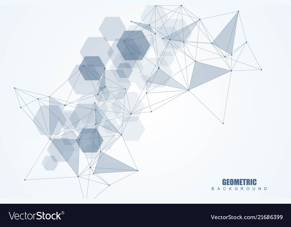 Hexagonal abstract background big data vector image Hexagonal abstract background big data