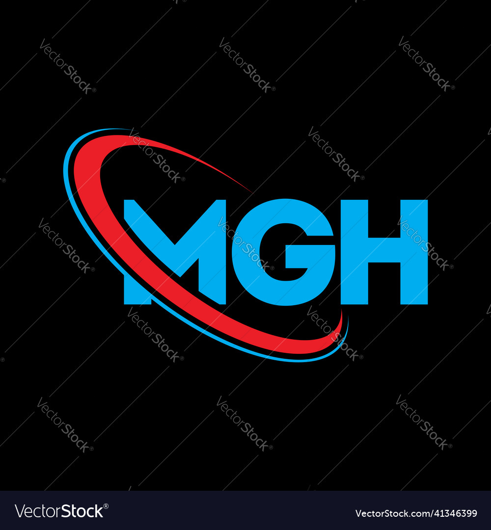 Mgh logo letter design Royalty Free Vector Image