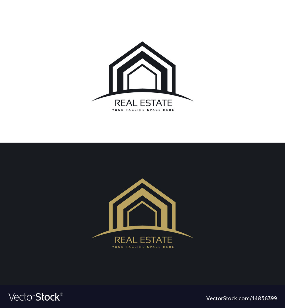 Modern real estate business logo design concept