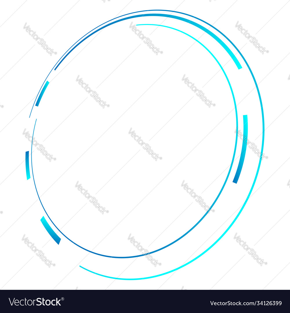 Sci-fi concentric geometric ring circle ui gui vector image Sci-fi concentric geometric ring circle ui gui