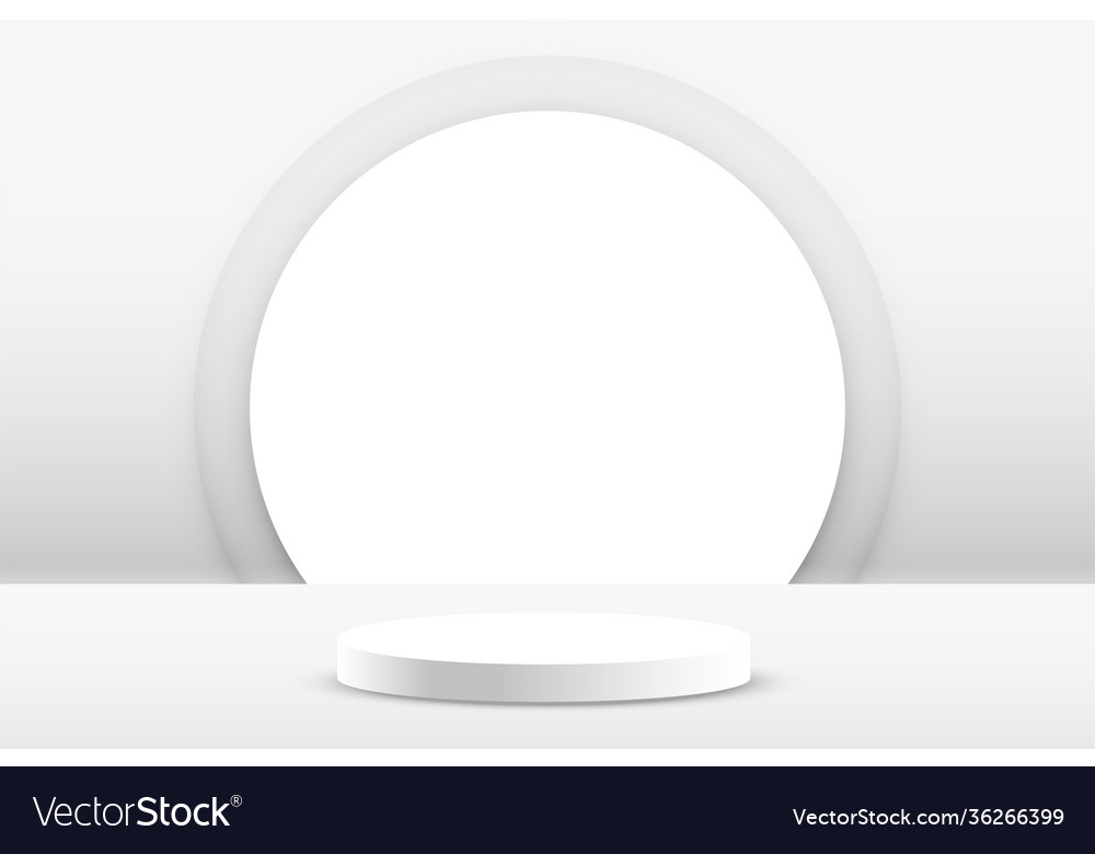 White podium product display empty background Vector Image