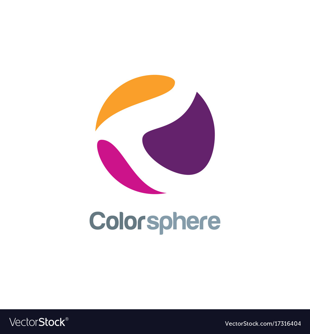 Color sphere abstract logo Royalty Free Vector Image