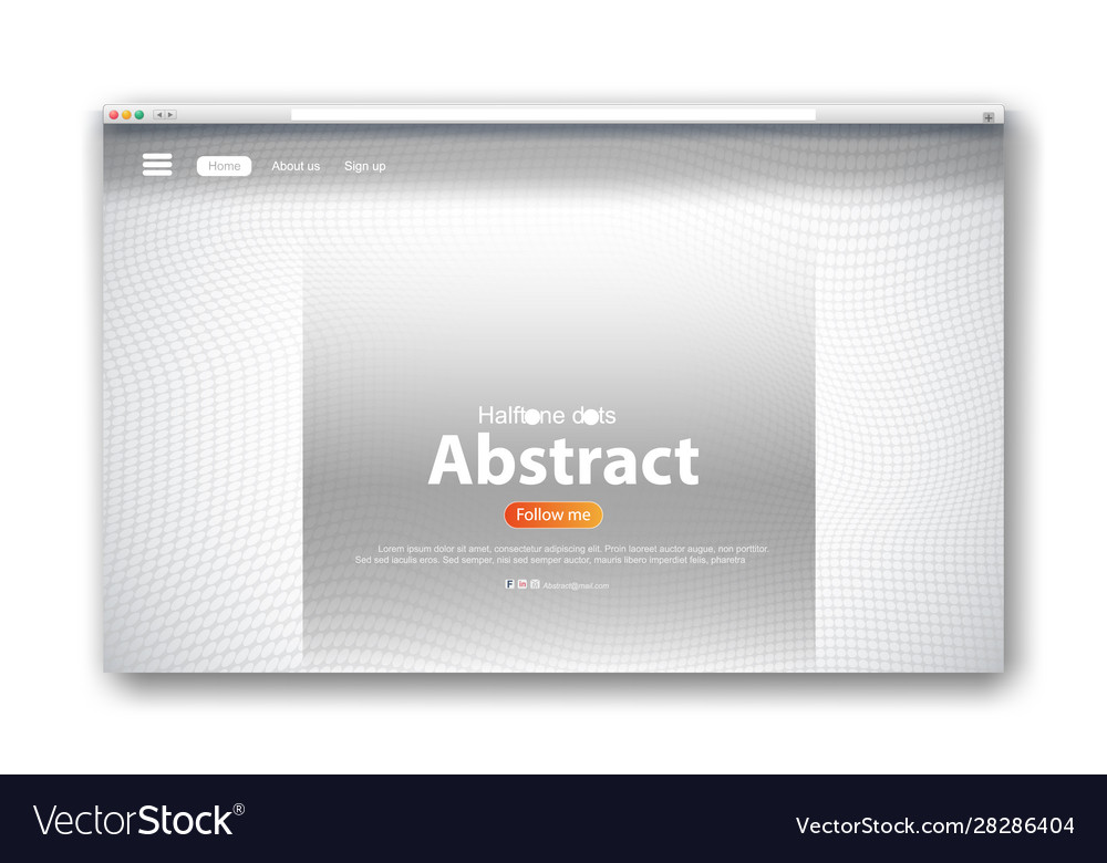 Creative web interface design abstract black