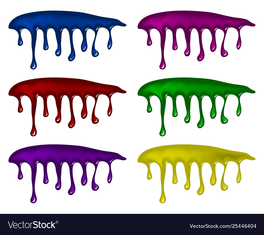 Ink drip dripping paint symbol icon design