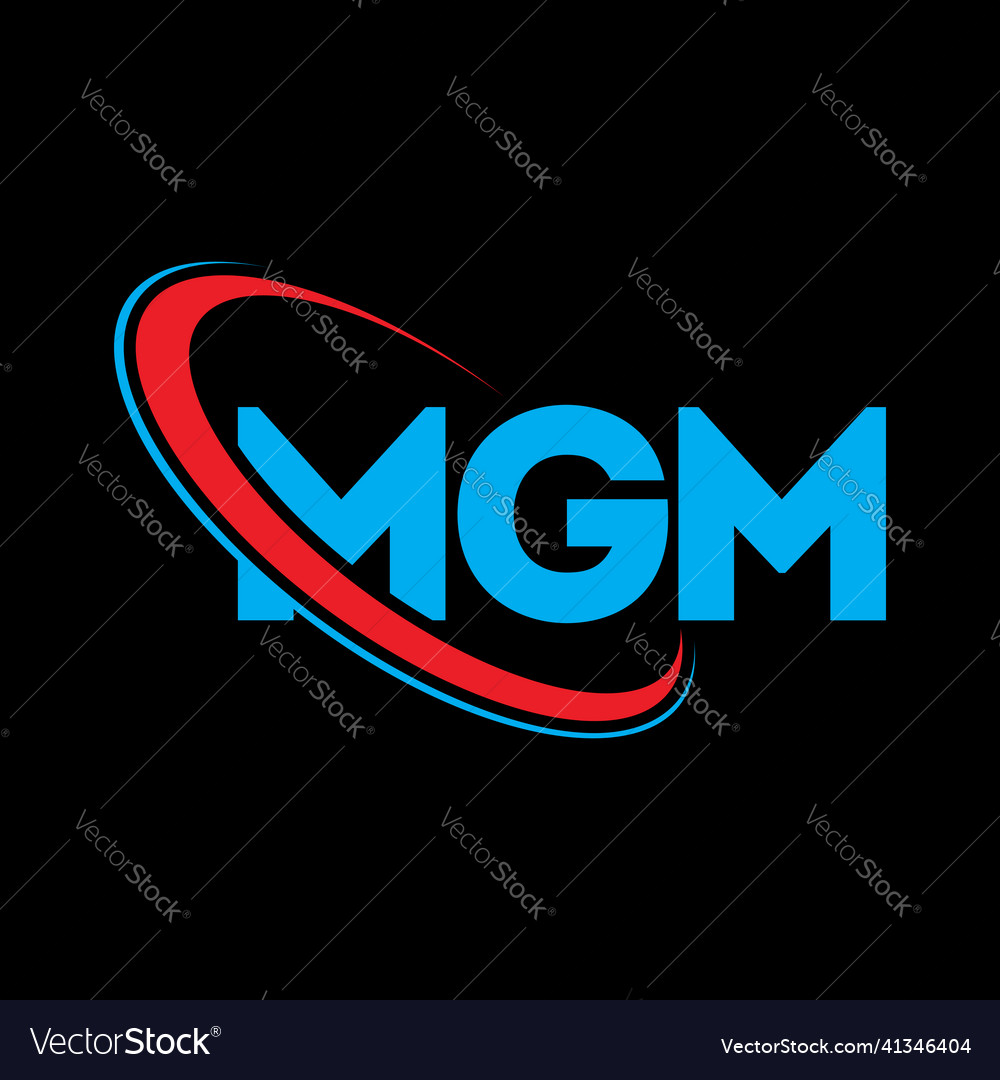 Mgm logo letter design Royalty Free Vector Image