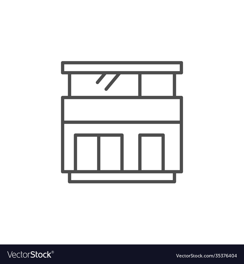 Modern house line outline icon Royalty Free Vector Image