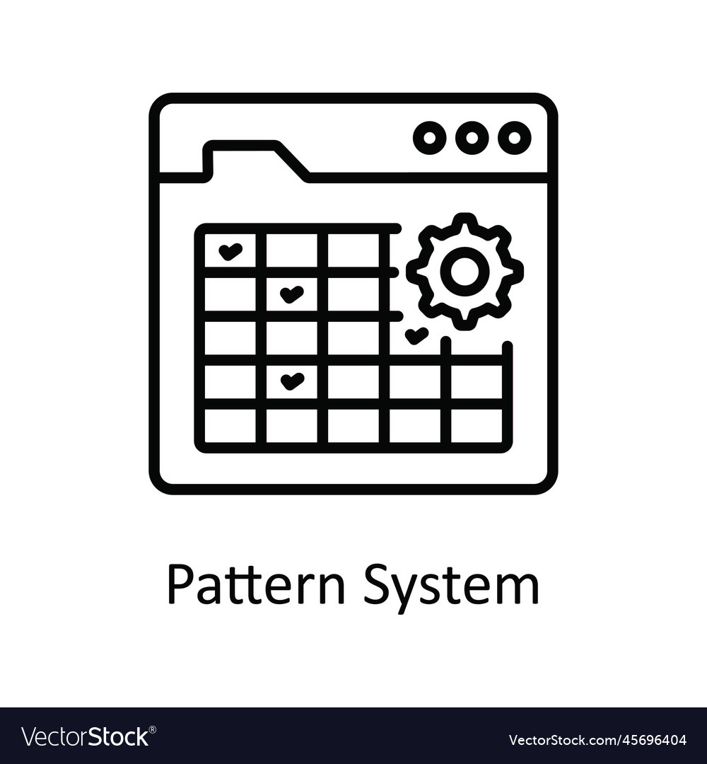Pattern system outline icon design