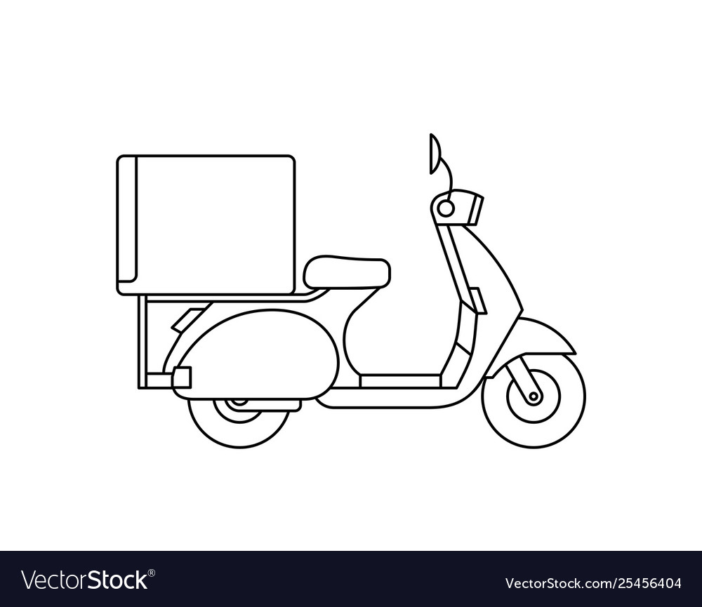 Scooter courier Royalty Free Vector Image - VectorStock