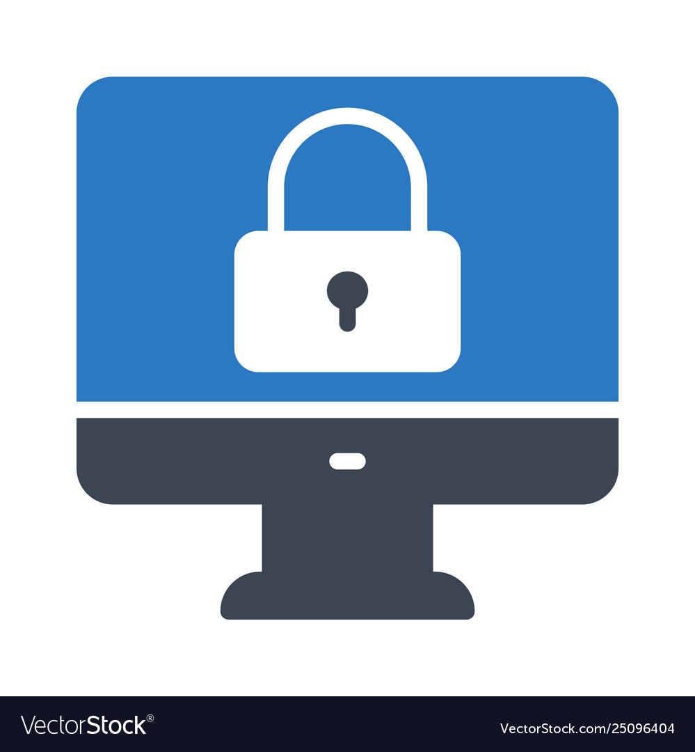 Secure lcd vector image Secure lcd