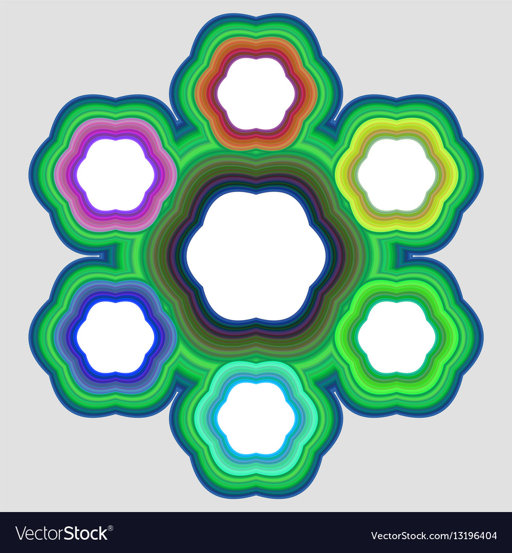 Six part circular infographic element design