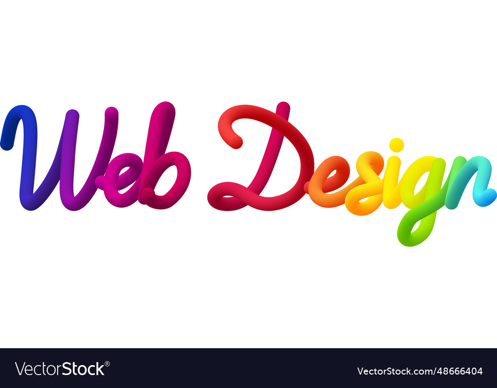 Web design fluid 3d twist text made of blended Vector Image Web design fluid 3d twist text made of blended