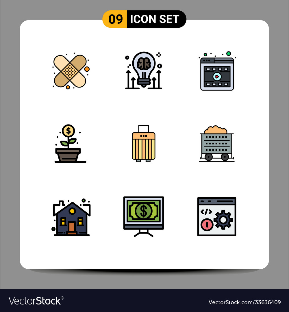 9 user interface filledline flat color pack