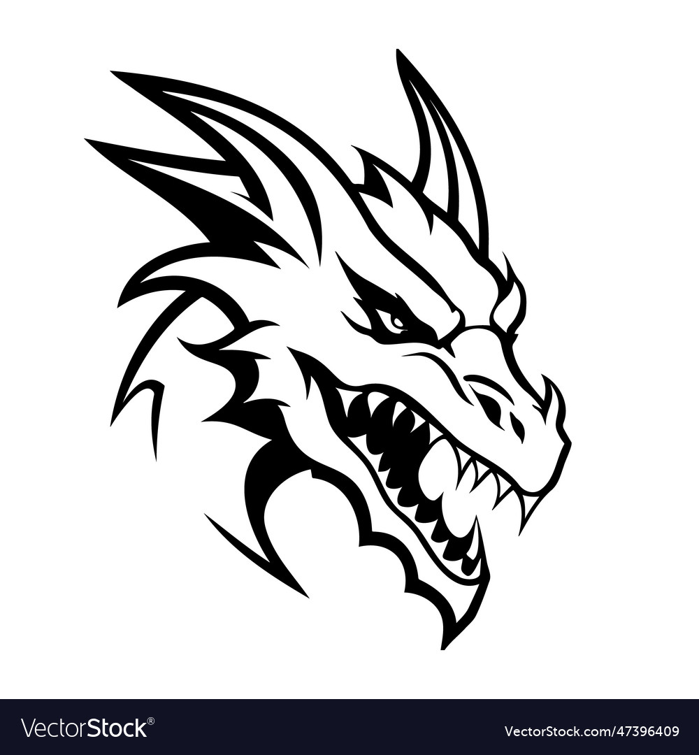 Black Dragon Head Icon
