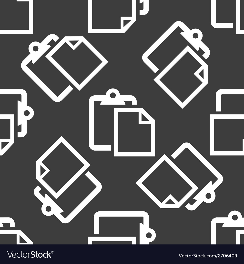 Blank paper web icon flat design seamless pattern Vector Image