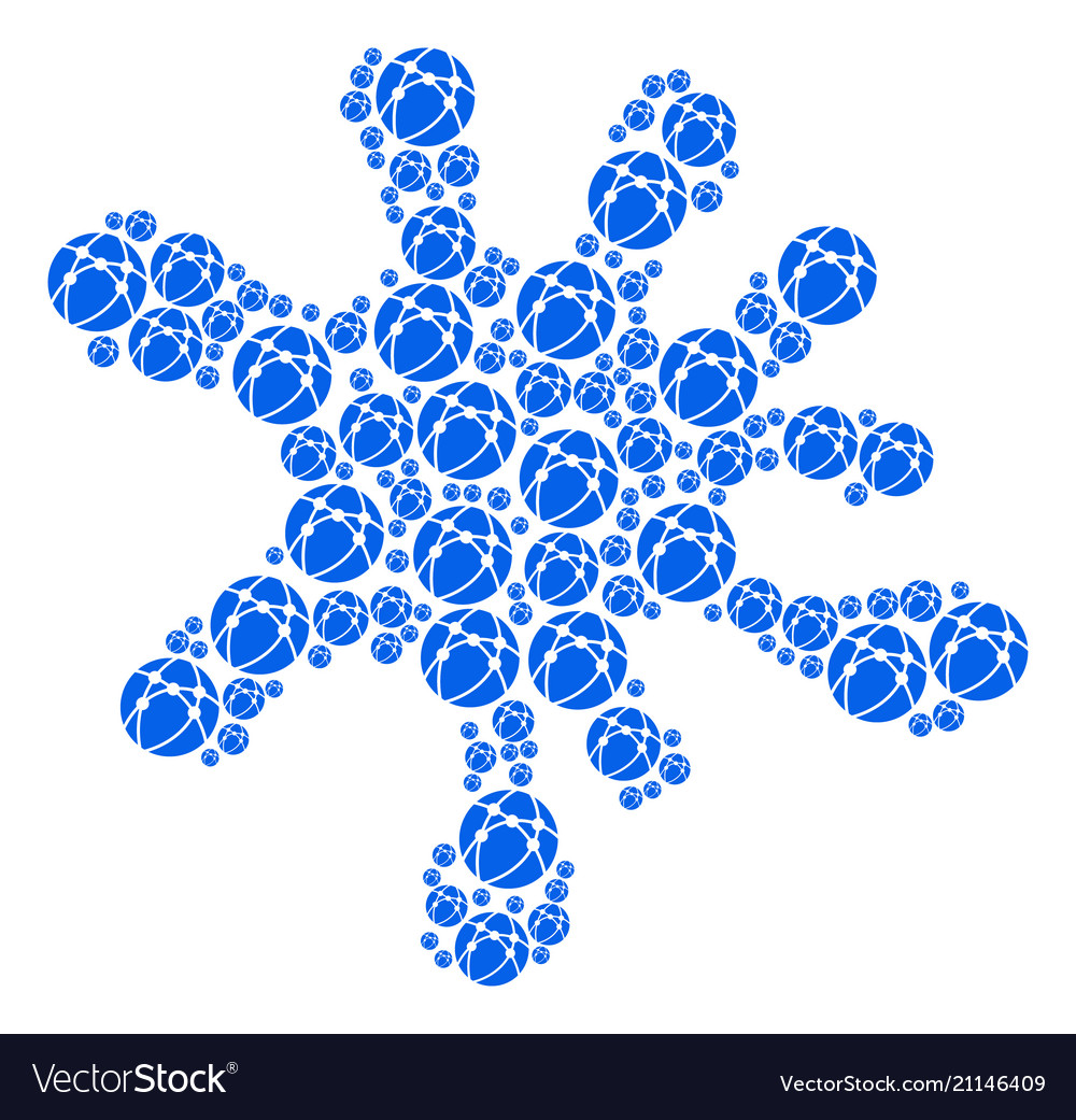 Blot composition of web browser icons vector image Blot composition of web browser icons