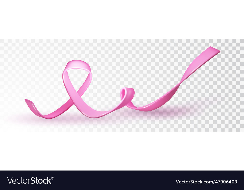 Breast cancer awareness symbol isolated realistic