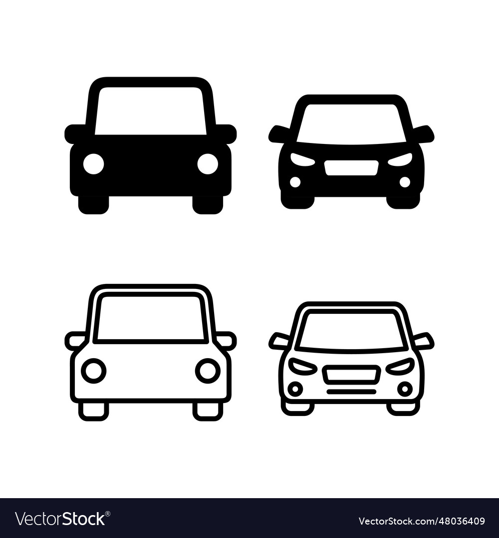 Car icon car sign sedan Royalty Free Vector Image